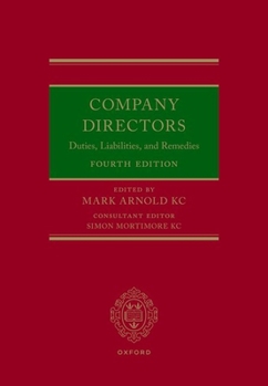 Hardcover Company Directors: Duties, Liabilities, and Remedies Book