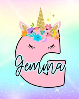 Gemma: Girls Unicorn Journal to Write In Personalized Journal