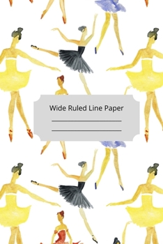Paperback Dancing Art and Silhouettes Theme Wide Ruled Line Paper Book