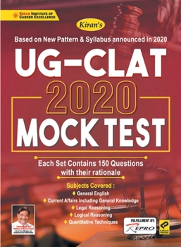 Paperback Kiran UG CLAT 2020 MOCK TEST (English) (2978) Book