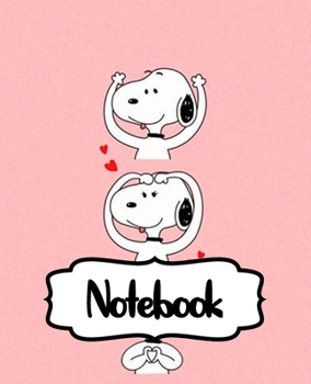 Notebook: Little White Beagle Snoopy Dog House The Peanuts Comics Strip Animation Boys Kids Adults Elementary Supplies Student Teacher Daily Creative ... Boys And Girls, 110 Pages 7.5 x 9.25 Inches