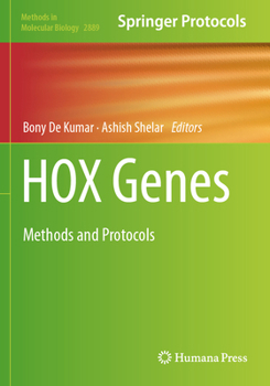 Paperback Hox Genes: Methods and Protocols Book