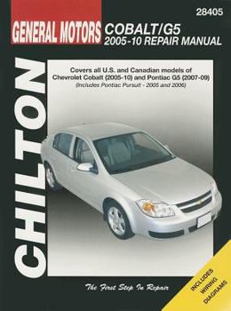 Paperback Chilton Total Car Care GM: Chevrolet Cobalt, 2005-10 & Pontiac G5, 2007-09 & Pursuit 2005-2006 Repair Manual Book
