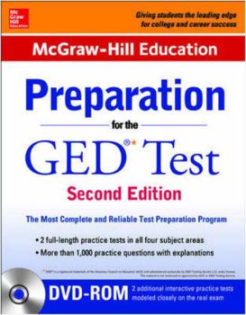 Paperback McGraw-Hill Education Preparation for the GED Test with DVD-ROM Book