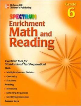 Paperback Spectrum Enrichment Math and Reading, Grade 6 Book
