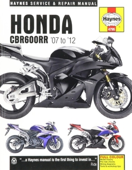 Paperback Honda Cbr600rr, '07-'12 Book