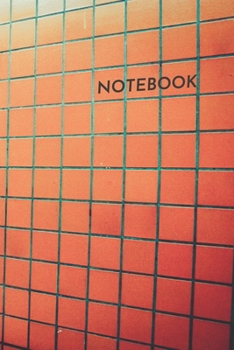 Notebook: Red Tile Wall Blank Lined Journal 6x9 Inches 100 Pages Brick Notebook