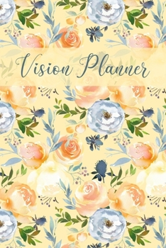 Paperback Vision Planner: Blank Write In Dream Board Goal Journal With VISION PAGE Book