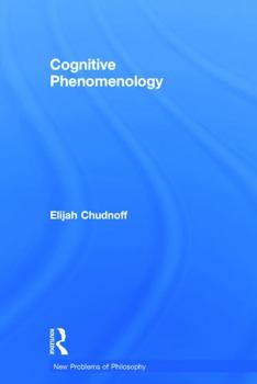 Hardcover Cognitive Phenomenology Book