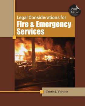 Paperback Legal Considerations for Fire and Emergency Services Book