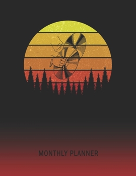 Monthly Planner: Hand Cymbals | 2 Year Planning for Jan 2020 to Dec 2021 | Retro Vintage Sunset Cover | January 20 - December 21 | Planning Organizer ... | Plan Days, Set Goals & Get Stuff Done