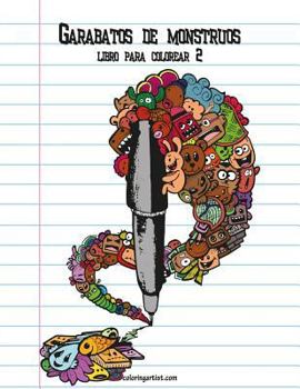 Paperback Garabatos de monstruos libro para colorear 2 [Spanish] Book