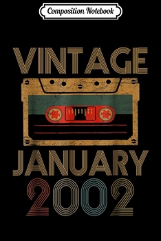 Composition Notebook: Vintage Retro 17th Birthday Mixtape January 2002  Journal/Notebook Blank Lined Ruled 6x9 100 Pages