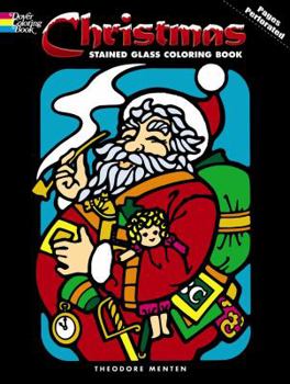 Paperback Christmas Stained Glass Coloring Book