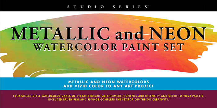 Misc. Studio Series Metallic & Neon Watercolor Paint Set (Set of 16) Book