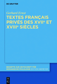 Hardcover Textes Français Privés Des Xviie Et Xviiie Siècles [French] Book