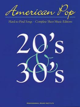 Paperback American Pop: 20's & 30's Hard-To-Find Songs Book