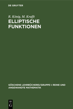 Hardcover Elliptische Funktionen [German] Book