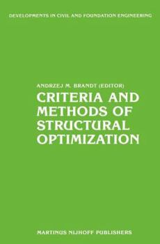 Paperback Criteria and Methods of Structural Optimization Book