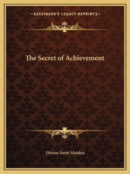 Paperback The Secret of Achievement Book