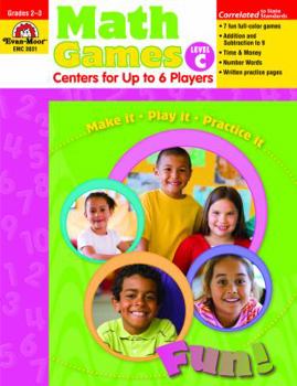 Paperback Math Games: Centers for Up to 6 Players, Level C, Grades 2-3 Book