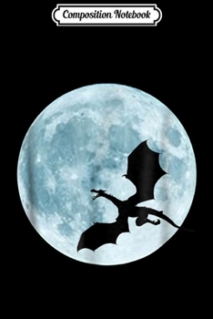 Composition Notebook: Flying Dragon by the Moon  Journal/Notebook Blank Lined Ruled 6x9 100 Pages