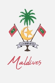 Paperback Maldives: Coat of Arms Worn Look Cover 120 Page Lined Note Book