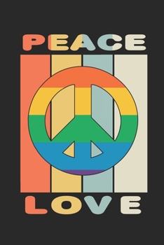 Paperback Peace Love: Notizbuch/Tagebuch/Organizer/120 Karierte Seiten/ 6x9 Zoll [German] Book