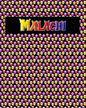 Paperback 120 Page Handwriting Practice Book with Colorful Alien Cover Malachi: Primary Grades Handwriting Book