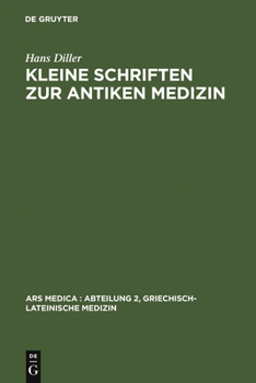 Hardcover Kleine Schriften Zur Antiken Medizin [German] Book