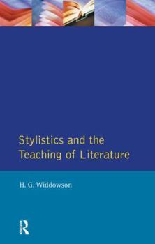 Hardcover Stylistics and the Teaching of Literature Book