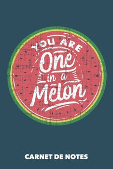 Paperback Carnet de Notes: Vous ?tes un sur un melon A5 blanc - 120 pages pour les gens ? la mode (bleu marine) [French] Book
