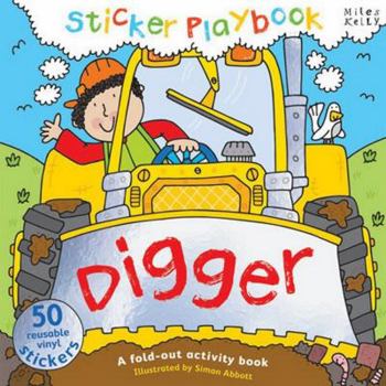 Sticker Playbook - Digger: A Fold-Out Story Activity Book for Toddlers - Book  of the Playbooks
