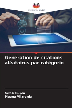 Paperback Génération de citations aléatoires par catégorie [French] Book