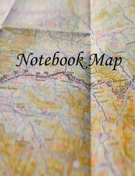 Paperback Notebook Map: notebooks and journals, notebook organizer, 150 Pages, Large (8.5 x 11 inches) Book