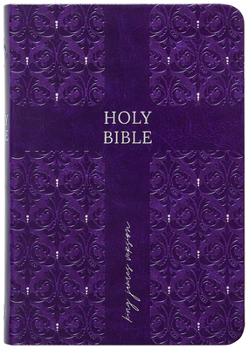 Imitation Leather KJV Holy Bible Compact Amethyst Book