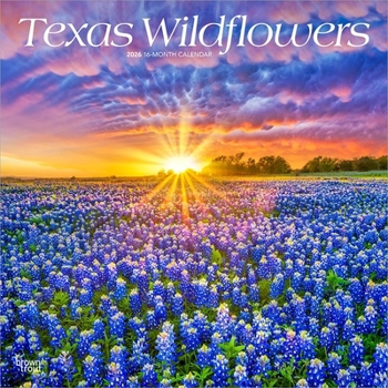 Texas Wildflowers 2026 12 X 24 Inch (Hanging) Monthly Square Wall Calendar Plastic-Free