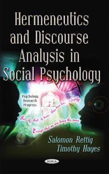 Paperback Hermeneutics and Discourse Analysis in Social Psychology Book