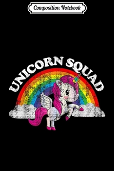 Composition Notebook: Distressed Unicorn Squad Retro Style Graphic Print  Journal/Notebook Blank Lined Ruled 6x9 100 Pages