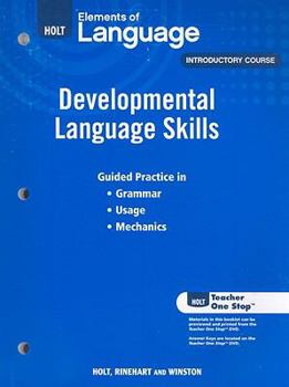Paperback Elements of Language: Developmental Language Skills Grade 6 Book