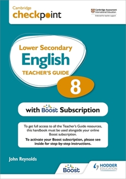 Paperback Cambridge Checkpoint Lower Secondary English Teacher's Guide 8 with Boost Subscription Booklet: Hodder Education Group Book