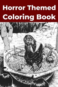 Paperback Horror Themed Coloring Book [Large Print] Book