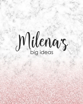 Paperback Milena's Big Ideas: Personalized Notebook - 8x10 Lined Women's Journal Book