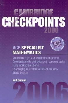 Paperback Cambridge Checkpoints Vce Specialist Mathematics 2006 Book