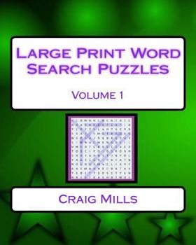 Paperback Large Print Word Search Puzzles Volume 1 [Large Print] Book