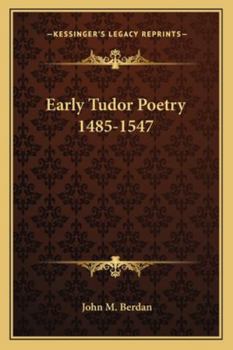 Paperback Early Tudor Poetry 1485-1547 Book