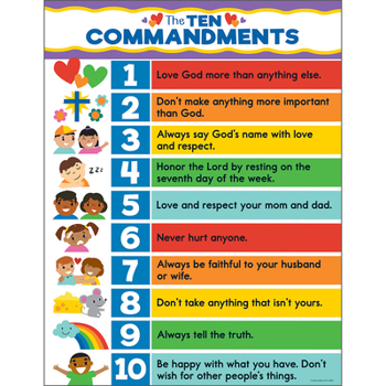 Wall Chart The Ten Commandments Chart Book