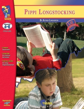 Paperback Pippi Longstocking, by Astrid Lindgren Lit Link Grades 4-6 Book