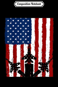 Composition Notebook: Red White Blue Air Force flight aviation american flag usa  Journal/Notebook Blank Lined Ruled 6x9 100 Pages