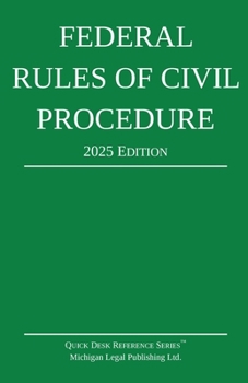 Paperback Federal Rules of Civil Procedure; 2025 Edition: With Statutory Supplement Book